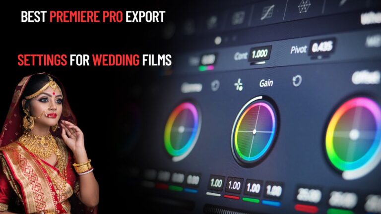 Best Premiere Pro Export Settings for Wedding Films