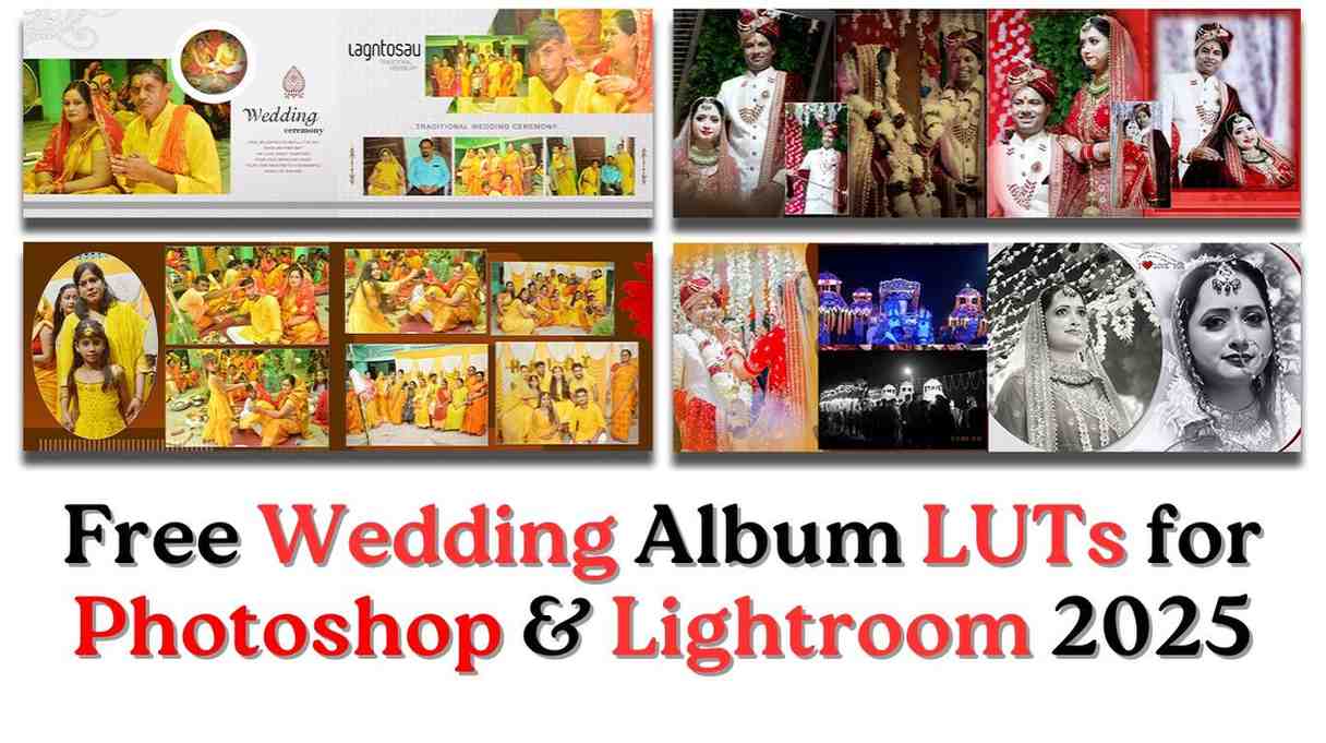 Free Wedding Album LUTs for Photoshop & Lightroom 2025